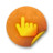 Orange sticker badges 072